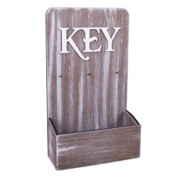 Ключниця дерев'яна темна Key