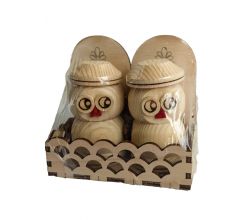 Набір для спецій 2 сови (дерево)