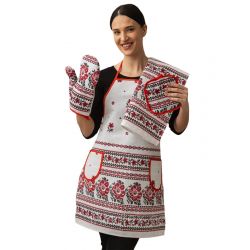 Кухонний набір текстилю Сірий орнамент 4 в 1