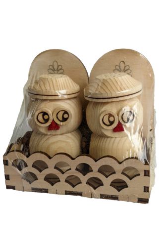 Set for Spices 2 owls (wood)