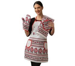 Кухонний набір текстилю Сірий орнамент 4 в 1