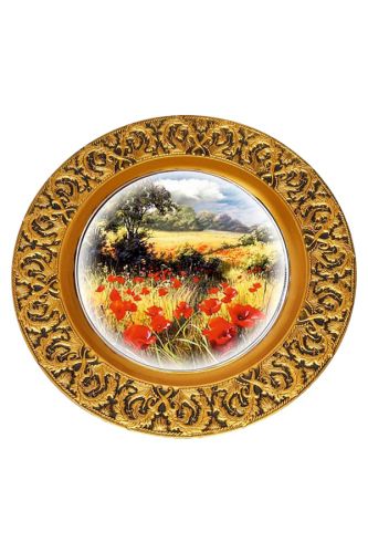 Декоративна підвісна тарілка Макове поле (22 см)