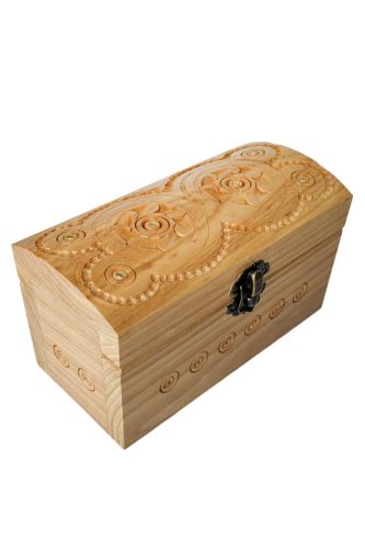 Шкатулка з замком прямокутна світла (середня)