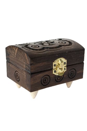Шкатулка з замком прямокутна темна (мала)