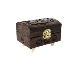 Шкатулка з замком прямокутна темна (мала)