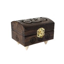 Шкатулка з замком прямокутна темна (мала)
