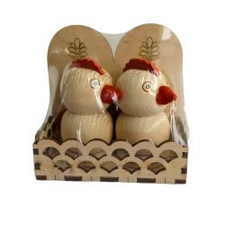 Набір для спецій 2 півники (дерево)