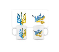 Керамічна чашка Голуб та герб (280 мл)