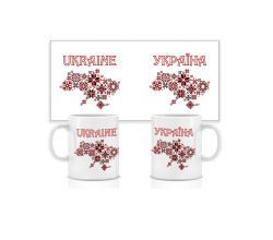 Ceramic cup Ukraine is embroidered (280 ml)