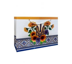 Подарунковий пакет Тризуб 150*220 (упаковка)