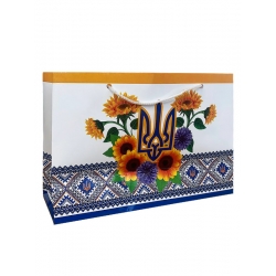 Подарунковий пакет Тризуб 150*220 (упаковка)