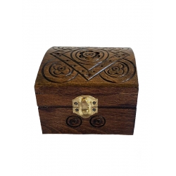 Шкатулка з замком квадратна темна (мала)