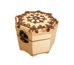 Шкатулка восьмикутна ручної роботи Квітка життя big9890