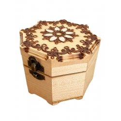 Шкатулка восьмикутна ручної роботи Квітка життя big9890